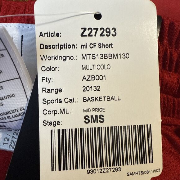 Adidas Shorts Mens Large Red Team Performance Sample Athleisure - Picture 10 of 13